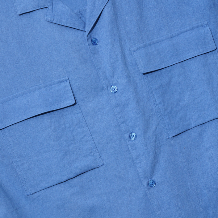 EZKATON (エズカートン) EZ Miracle Short Sleeve Shirt Blue STSS6590