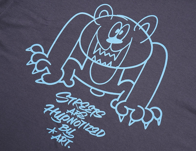 STIGMA(スティグマ) 22 INSANE BEAR OVERSIZED T-SHIRTS DEEP PURPLE