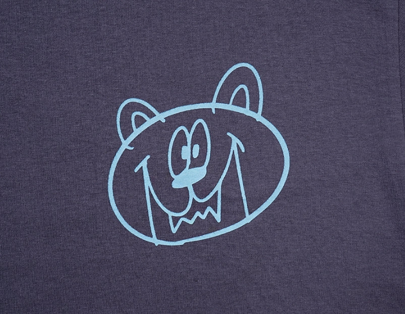 STIGMA(スティグマ) 22 INSANE BEAR OVERSIZED T-SHIRTS DEEP PURPLE