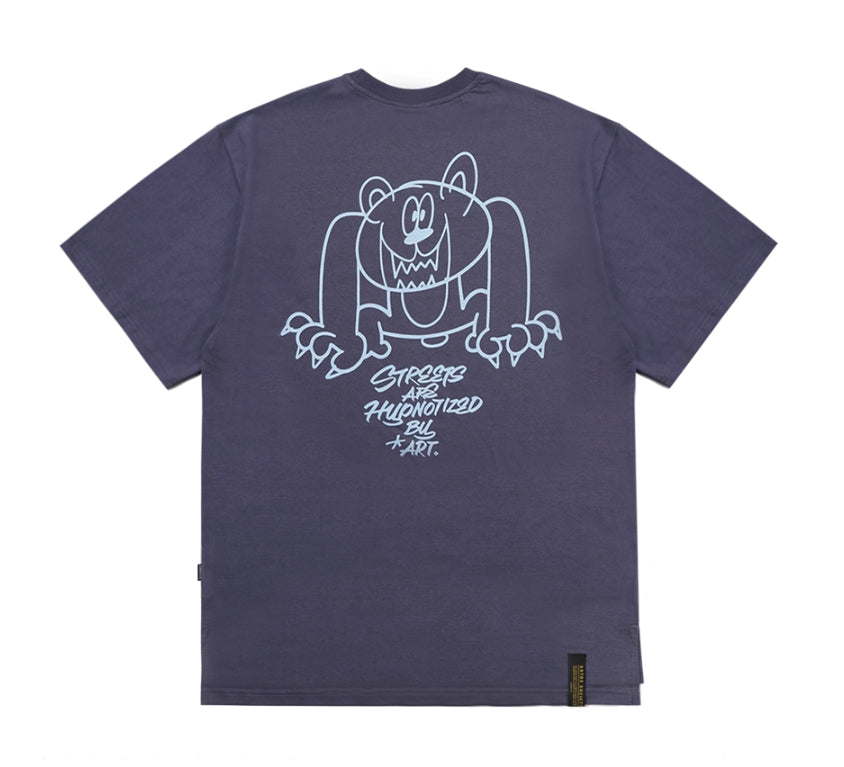 STIGMA(スティグマ) 22 INSANE BEAR OVERSIZED T-SHIRTS DEEP PURPLE