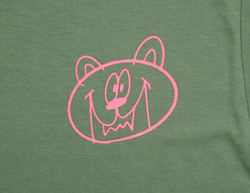 STIGMA(スティグマ) 22 INSANE BEAR OVERSIZED T-SHIRTS JUNGLE GREEN