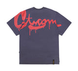 STIGMA(スティグマ) 22 DRIP OVERSIZED T-SHIRTS PURPLE GREY
