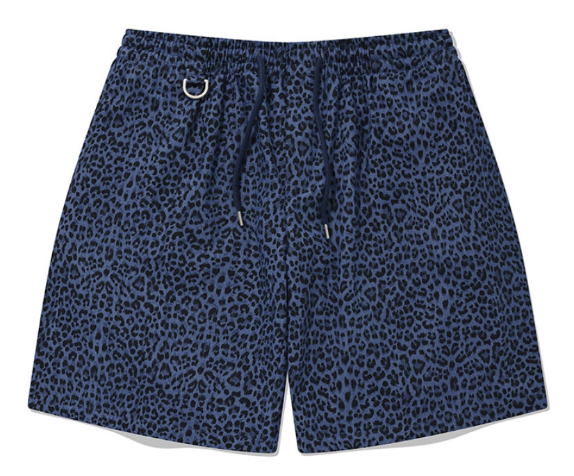セイントペイン(SAINTPAIN) SP DENIM LEOPARD SHORTS-DEEP BLUE