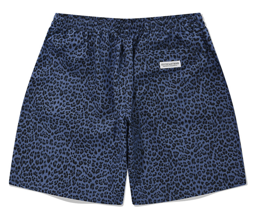 セイントペイン(SAINTPAIN) SP DENIM LEOPARD SHORTS-DEEP BLUE