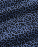 セイントペイン(SAINTPAIN) SP OVER FIT DENIM LEOPARD OPEN COLLAR SHIRTS-DEEP BLUE