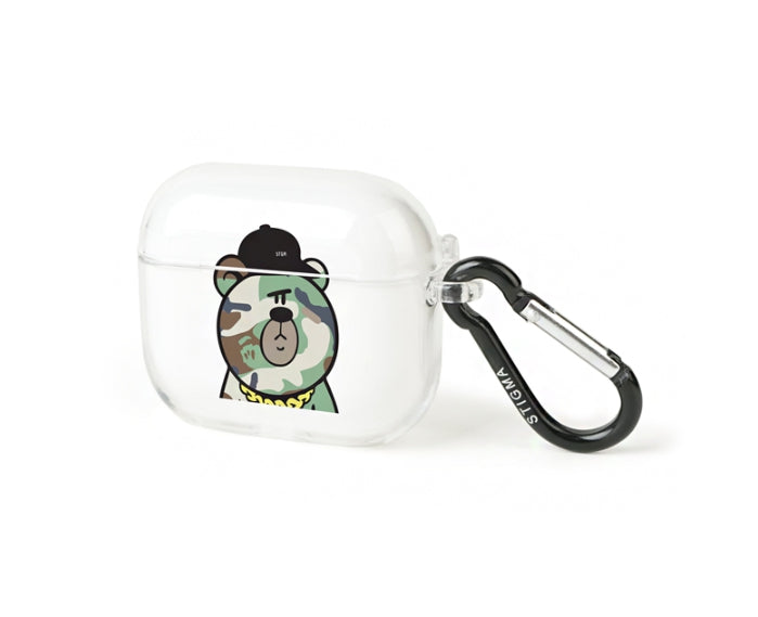 STIGMA(スティグマ) AirPods 3rd Generation CASE CAMOUFLAGE BEAR GREEN CLEAR