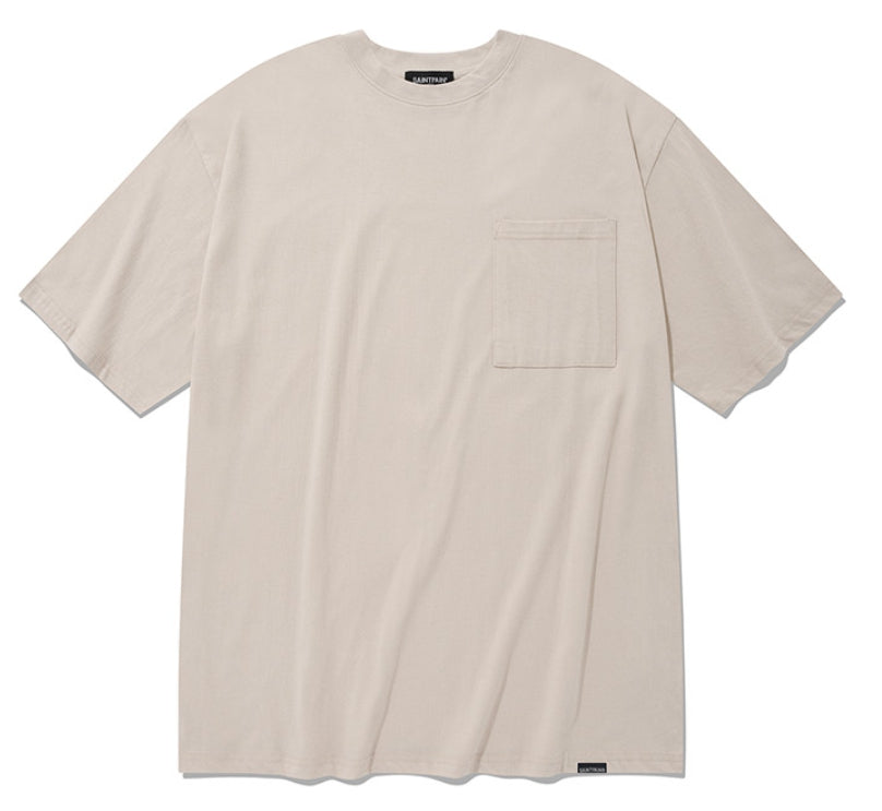 セイントペイン(SAINTPAIN) SP OVER FIT BASIC POCKET T SHIRTS-BEIGE