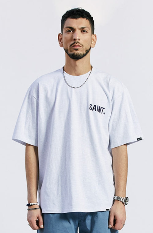 セイントペイン(SAINTPAIN) SP HORSE SHOE T SHIRTS-ASH MELANGE