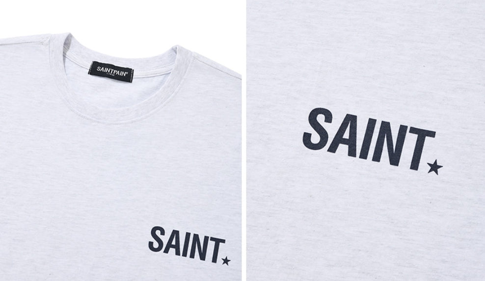セイントペイン(SAINTPAIN) SP HORSE SHOE T SHIRTS-ASH MELANGE