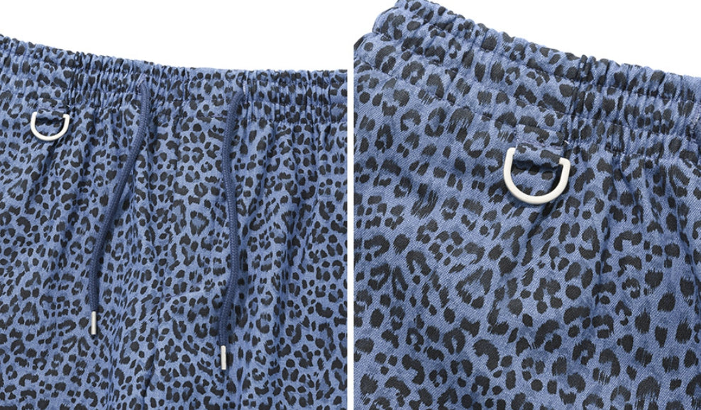 セイントペイン(SAINTPAIN) SP DENIM LEOPARD SHORTS-LIGHT BLUE