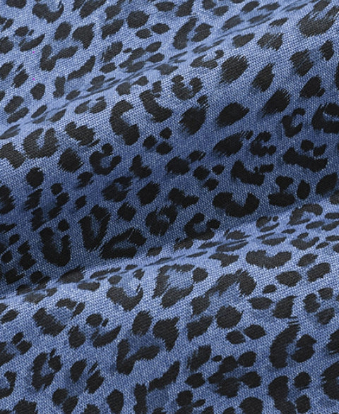 セイントペイン(SAINTPAIN) SP DENIM LEOPARD SHORTS-LIGHT BLUE