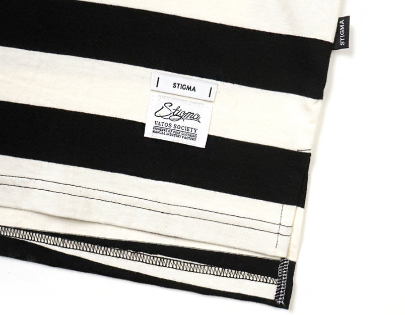 STIGMA(スティグマ) 22 STRIPE OVERSIZED T-SHIRTS BLACK