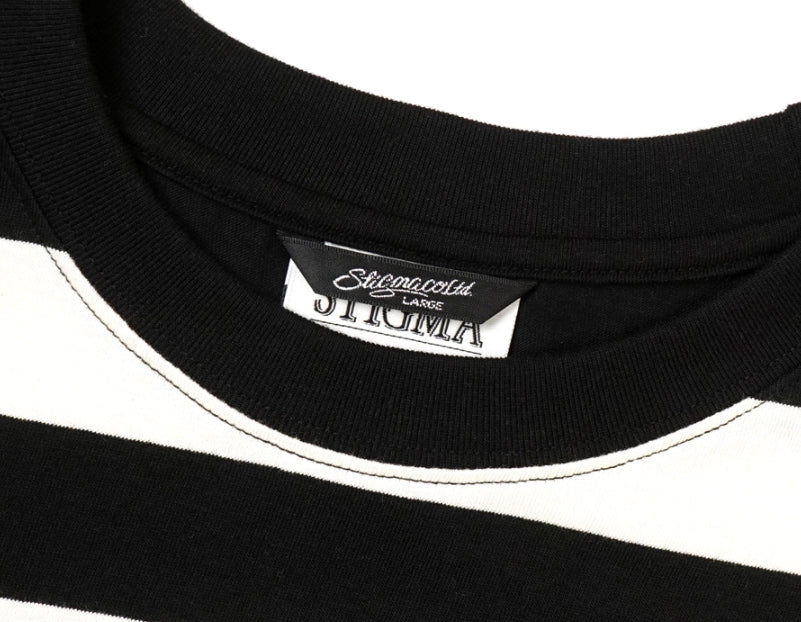 STIGMA(スティグマ) 22 STRIPE OVERSIZED T-SHIRTS BLACK
