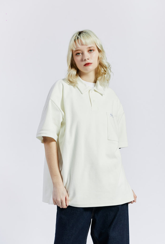 セイントペイン(SAINTPAIN) SP OVER FIT PK SHIRTS-IVORY