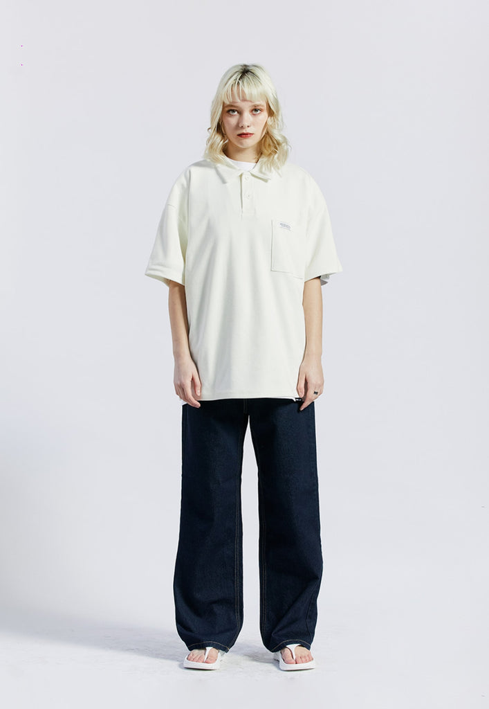 セイントペイン(SAINTPAIN) SP OVER FIT PK SHIRTS-IVORY