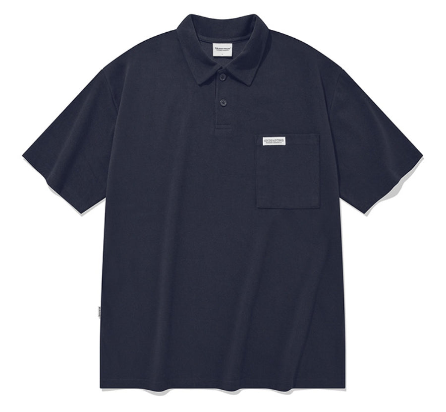 セイントペイン(SAINTPAIN) SP OVER FIT PK SHIRTS-NAVY