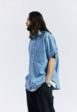 セイントペイン(SAINTPAIN) SP DENIM WASHED OVER SHORT SHIRTS