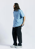 セイントペイン(SAINTPAIN) SP DENIM WASHED OVER SHORT SHIRTS
