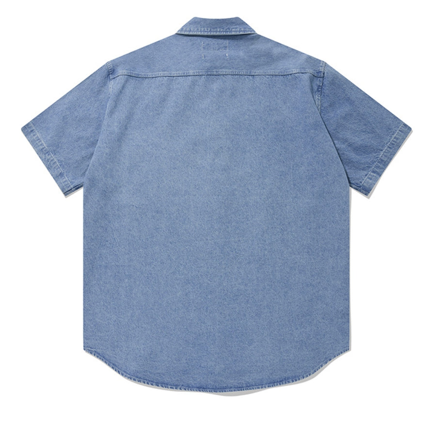 セイントペイン(SAINTPAIN) SP DENIM WASHED OVER SHORT SHIRTS