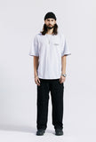 セイントペイン(SAINTPAIN) SP VARIATION LOGO T SHIRTS-ASH MELANGE BLACK