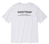 セイントペイン(SAINTPAIN) SP VARIATION LOGO T SHIRTS-ASH MELANGE BLACK
