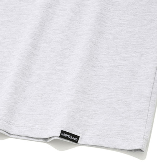 セイントペイン(SAINTPAIN) SP VARIATION LOGO T SHIRTS-ASH MELANGE BLACK