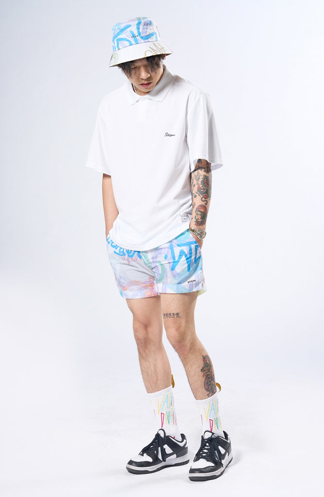 STIGMA(スティグマ) 22 PAINTING SHORTS WHITE MULTI
