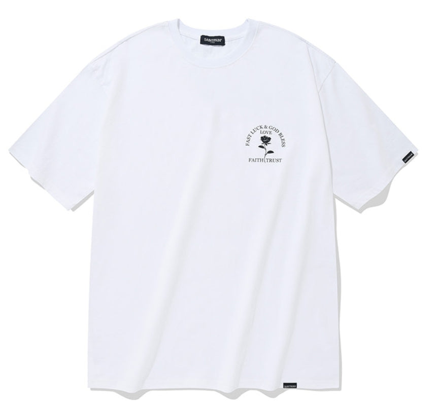 セイントペイン(SAINTPAIN) SP BLACK ROSE T SHIRTS-WHITE
