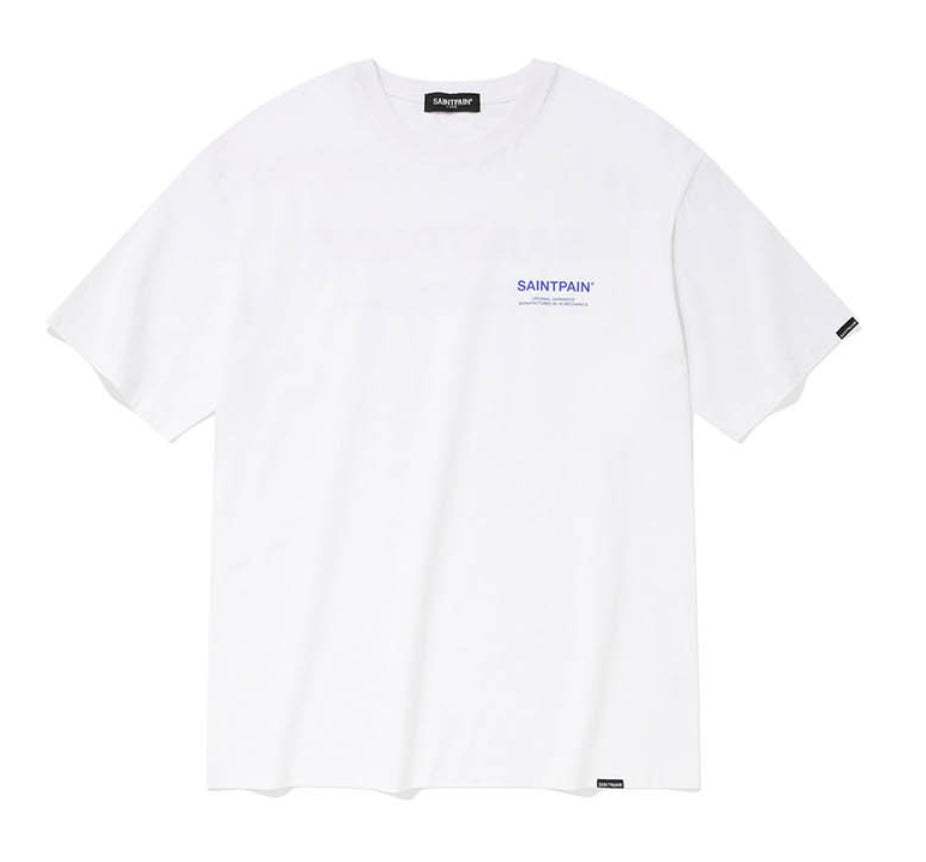 セイントペイン(SAINTPAIN) SP VARIATION LOGO T SHIRTS-WHITE BLUE