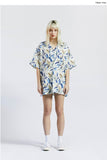 セイントペイン(SAINTPAIN) SP OVER FIT FLOWER OPEN COLLAR SHIRTS-IVORY