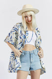 セイントペイン(SAINTPAIN) SP OVER FIT FLOWER OPEN COLLAR SHIRTS-IVORY