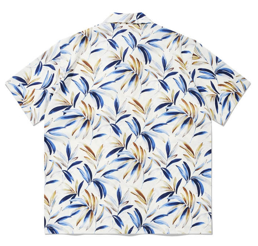 セイントペイン(SAINTPAIN) SP OVER FIT FLOWER OPEN COLLAR SHIRTS-IVORY