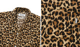 セイントペイン(SAINTPAIN) SP OVER FIT LEOPARD OPEN COLLAR SHIRTS-BROWN