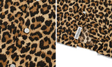 セイントペイン(SAINTPAIN) SP OVER FIT LEOPARD OPEN COLLAR SHIRTS-BROWN