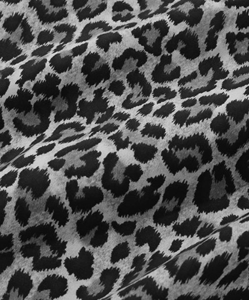 セイントペイン(SAINTPAIN) SP OVER FIT LEOPARD OPEN COLLAR SHIRTS-GRAY