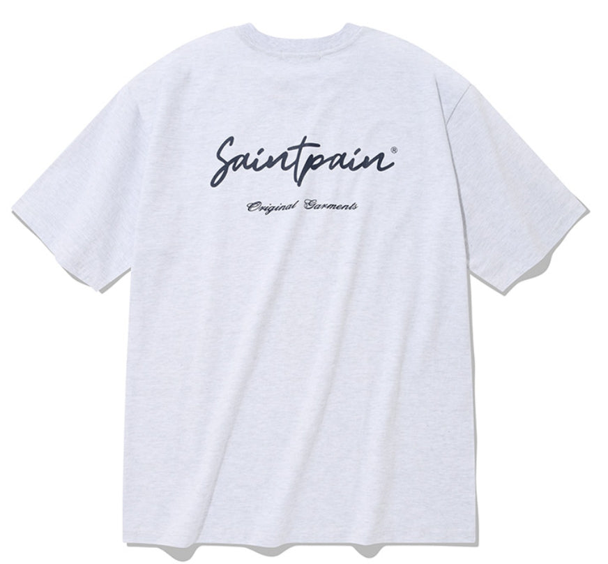 セイントペイン(SAINTPAIN) SP CALLI LOGO T SHIRTS-ASH MELANGE