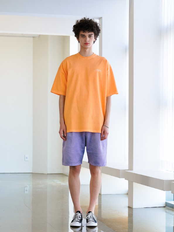 EZKATON (エズカートン) Fleet Pigment Washing Training Short Pants Lavender YMSP6602