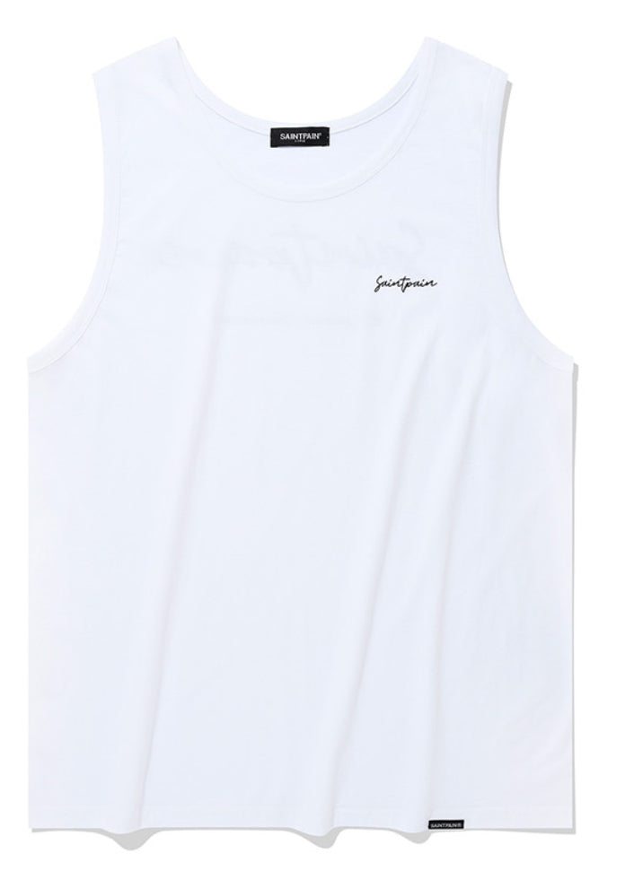 セイントペイン(SAINTPAIN) SP CALLY LOGO LONG SLEEVELESS-WHITE