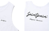 セイントペイン(SAINTPAIN) SP CALLY LOGO LONG SLEEVELESS-WHITE