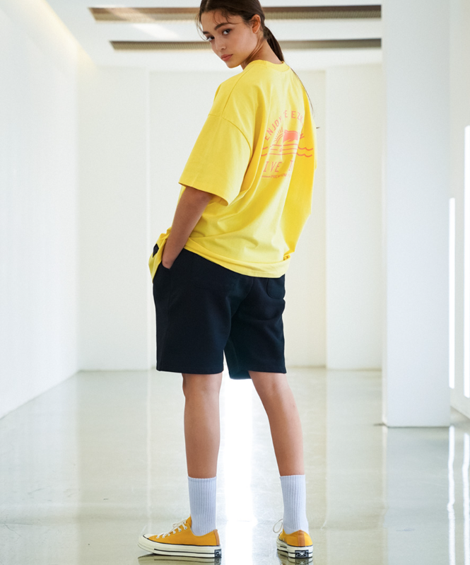 EZKATON (エズカートン) Fleet Pigment Washing Training Short Pants Black YMSP6602