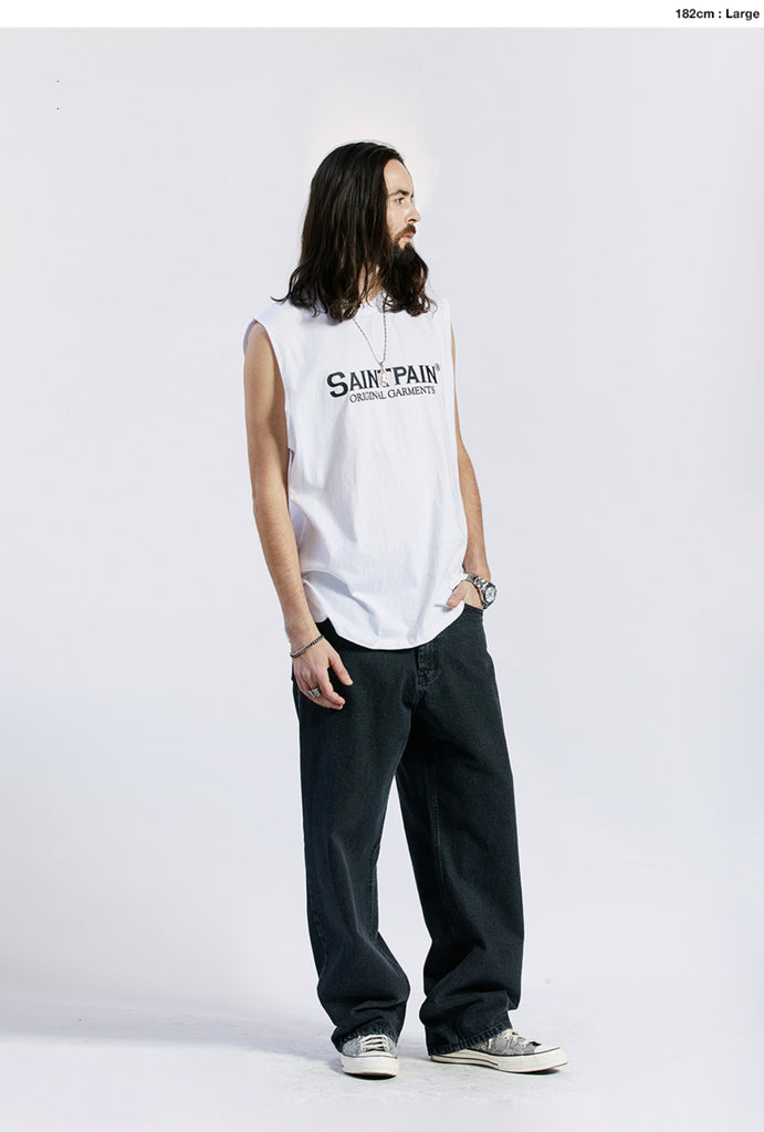 セイントペイン(SAINTPAIN) SP ORIGINAL LOGO SLEEVELESS-WHITE