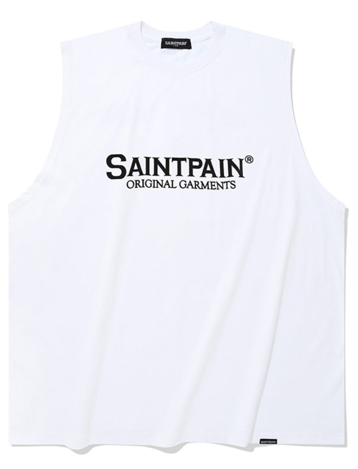 セイントペイン(SAINTPAIN) SP ORIGINAL LOGO SLEEVELESS-WHITE