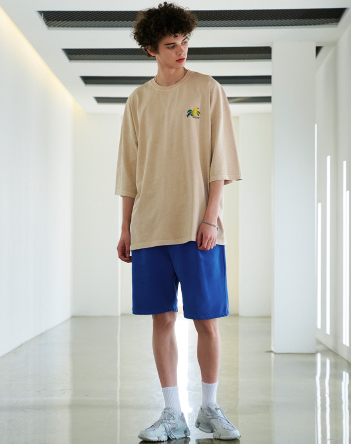 EZKATON (エズカートン) Fleet Pigment Washing Training Short Pants Classic Blue YMSP6602
