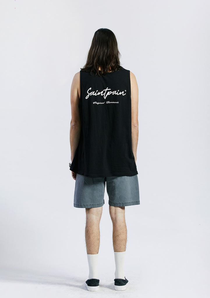 セイントペイン(SAINTPAIN) SP CALLY LOGO LONG SLEEVELESS-BLACK