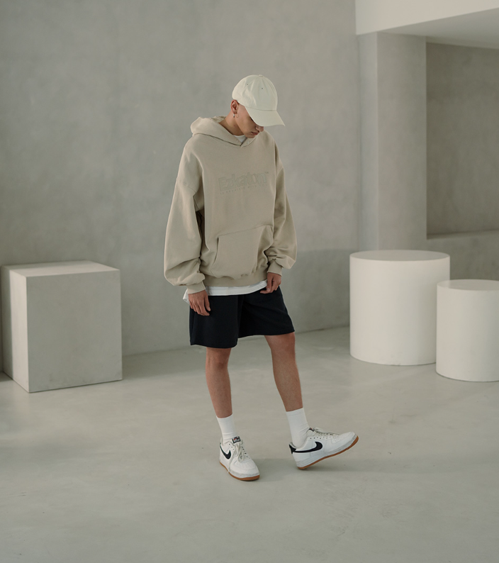 EZKATON (エズカートン) Grow Hood Gray Beige JIHD6615