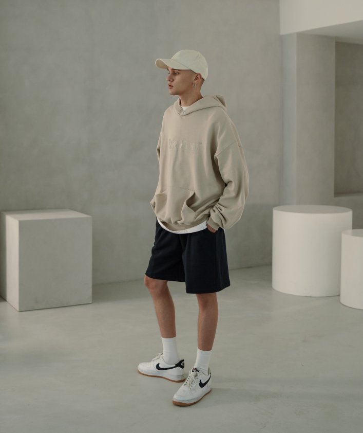 EZKATON (エズカートン) Grow Hood Gray Beige JIHD6615