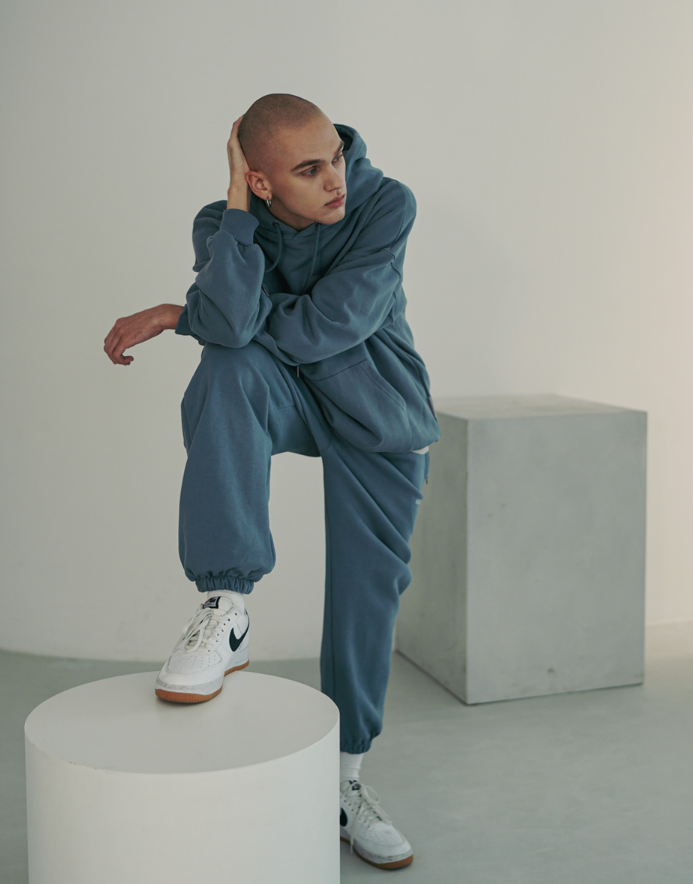 EZKATON (エズカートン) Union Hood Blue Gray KMHD6617