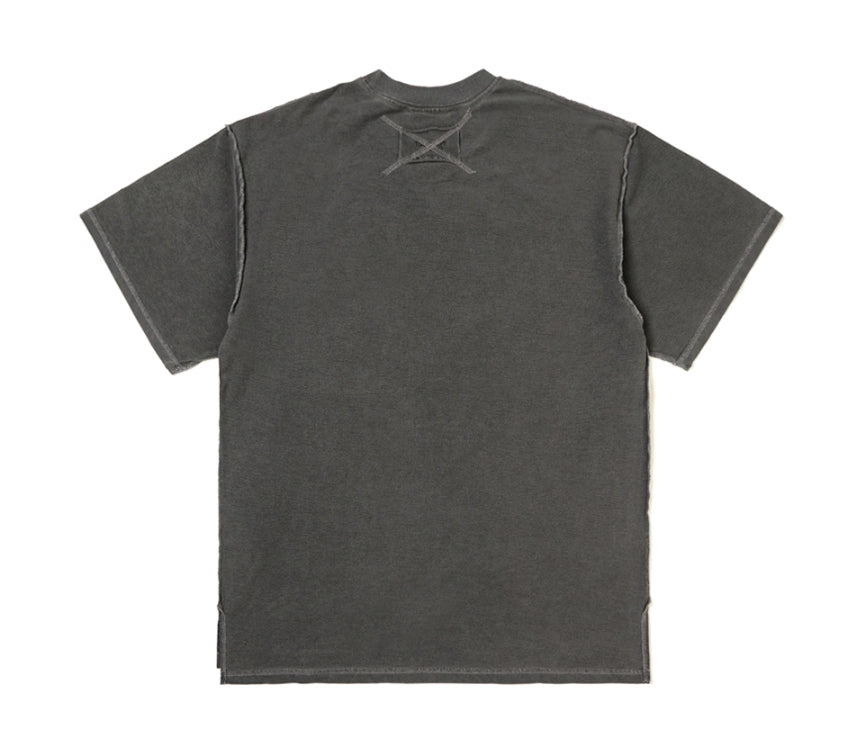 STIGMA(スティグマ) 22 INSIDEOUT PIGMENT OVERSIZED T-SHIRTS DARK GREY