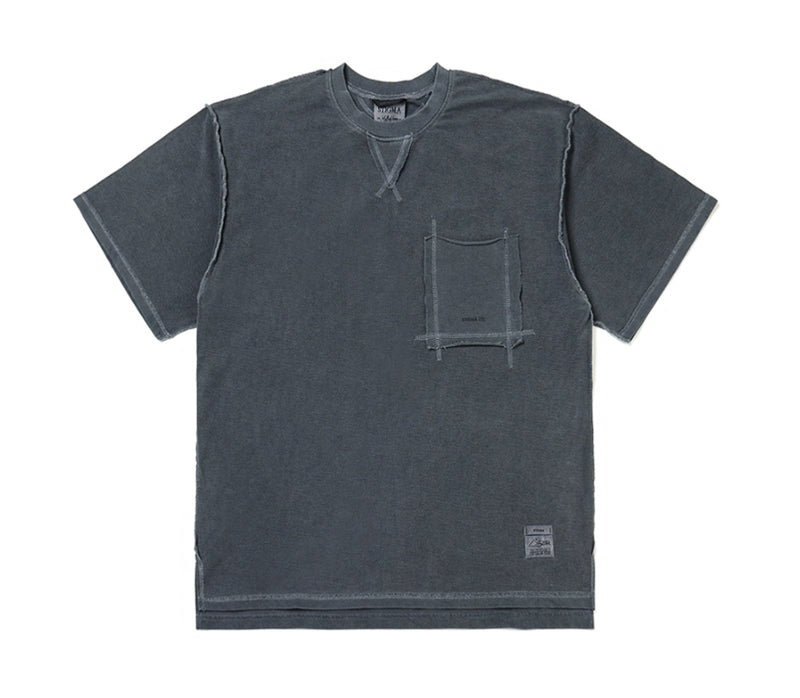 STIGMA(スティグマ) 22 INSIDEOUT PIGMENT OVERSIZED T-SHIRTS NAVY