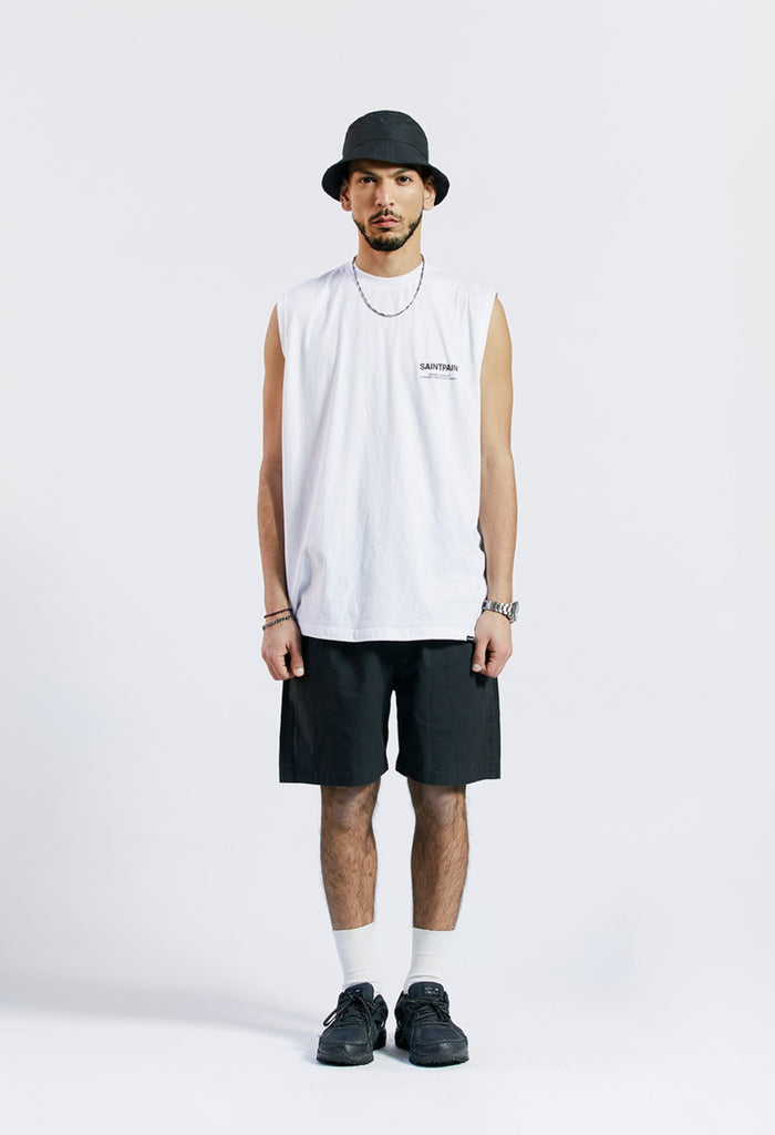 セイントペイン(SAINTPAIN) SP VRTN LOGO SLEEVELESS-WHITE